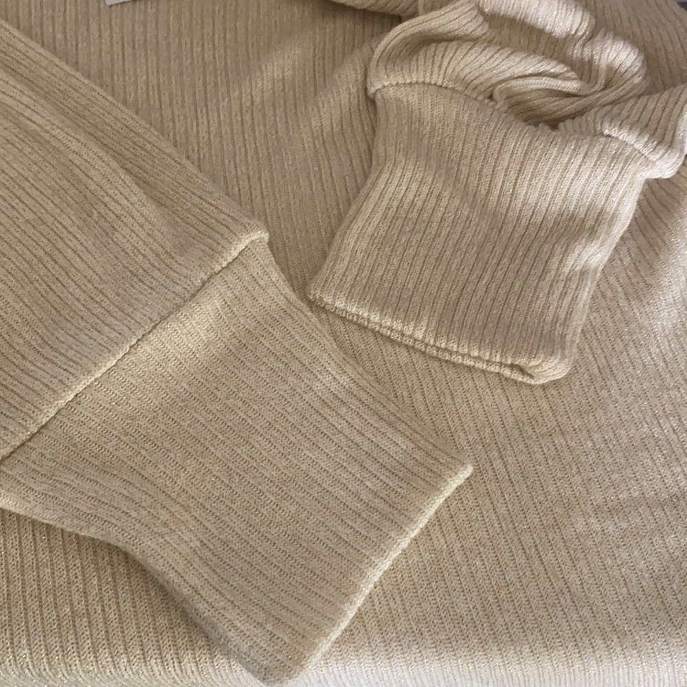shimmer ribbed mock neck top XXL - Picture 6 of 8